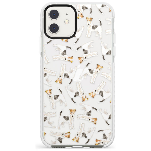 Wire Haired Fox Terrier Watercolour Dog Pattern Impact Phone Case for iPhone 11