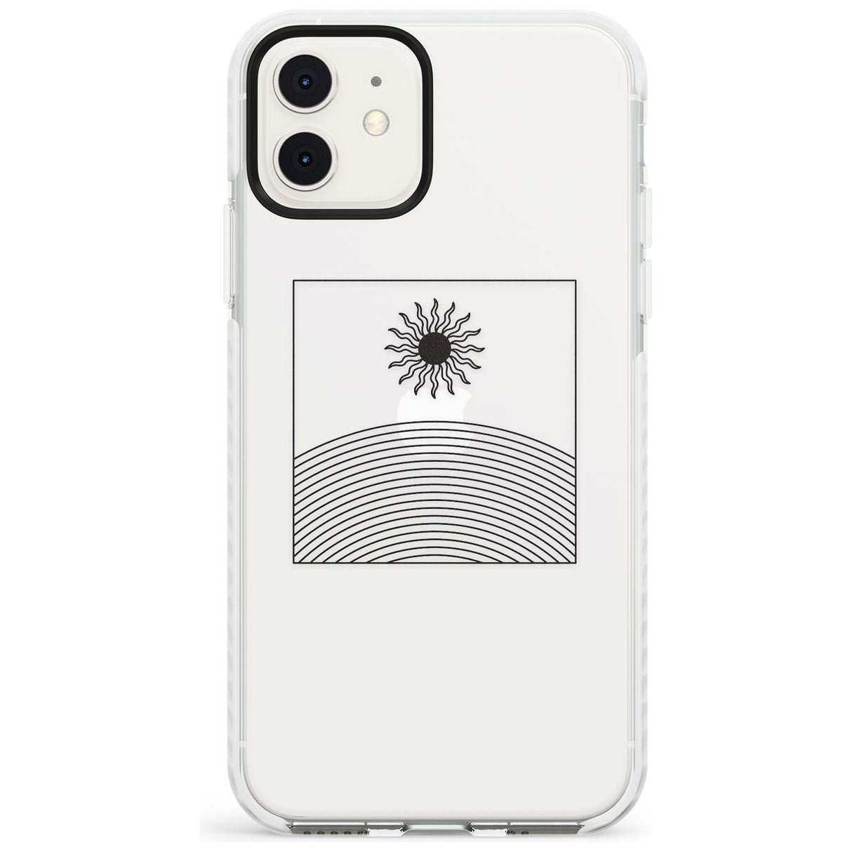 Framed Linework: Rising Sun Slim TPU Phone Case for iPhone 11