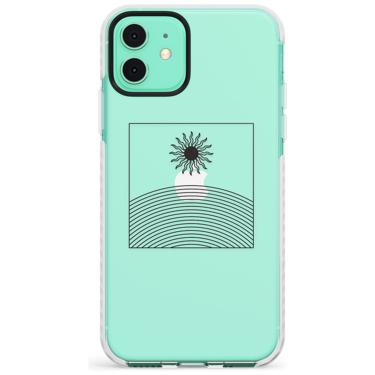 Framed Linework: Rising Sun Slim TPU Phone Case for iPhone 11