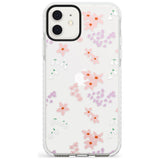 Pink & Purple Flower Mix: Clear Slim TPU Phone Case for iPhone 11