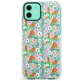 Jazzy Floral Mix: Transparent Slim TPU Phone Case for iPhone 11