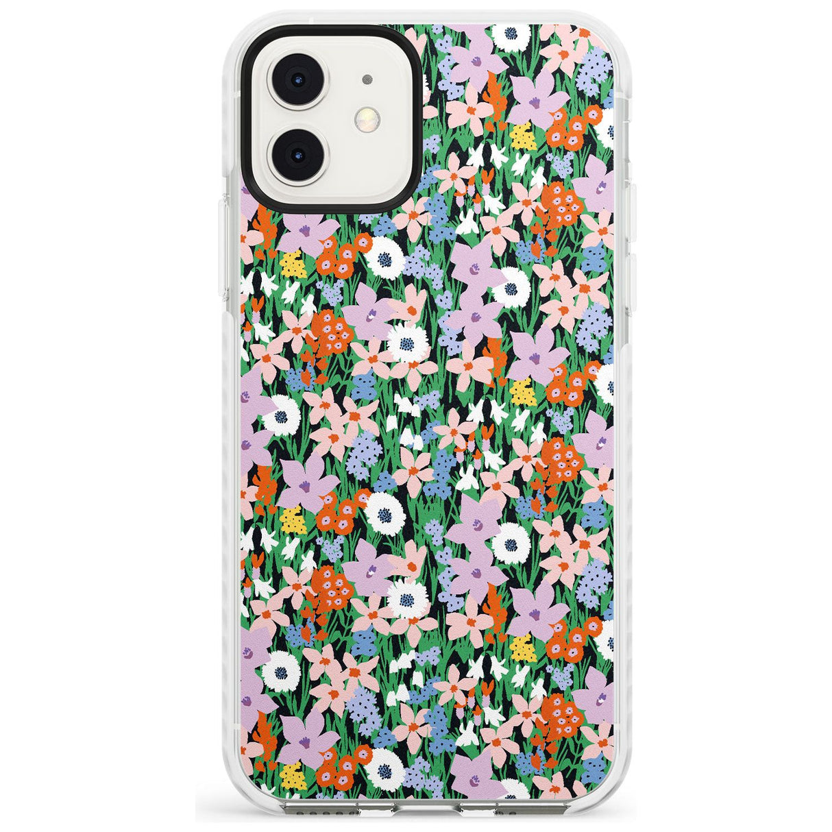 Jazzy Floral Mix: Solid Slim TPU Phone Case for iPhone 11