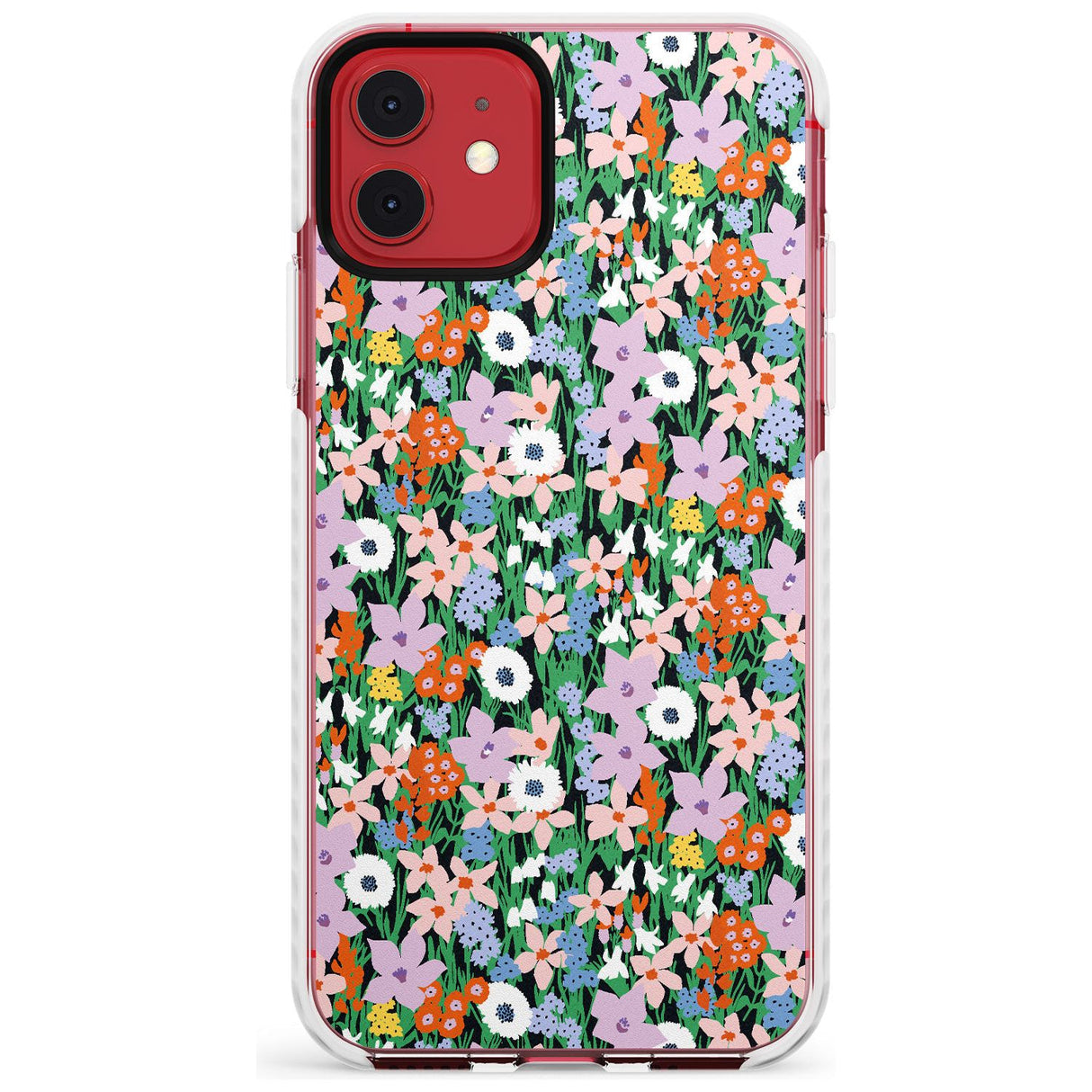 Jazzy Floral Mix: Solid Slim TPU Phone Case for iPhone 11