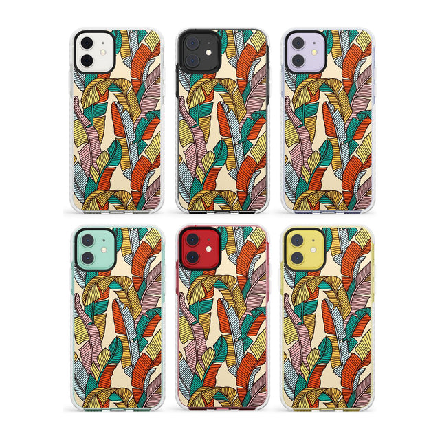 Abstract Leaves Impact Phone Case for iPhone 11, iphone 12