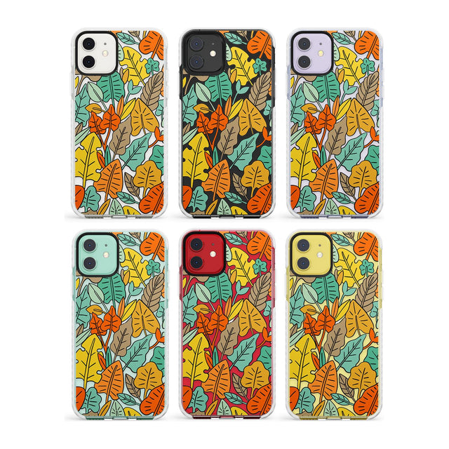 Abstract Leaves Impact Phone Case for iPhone 11, iphone 12