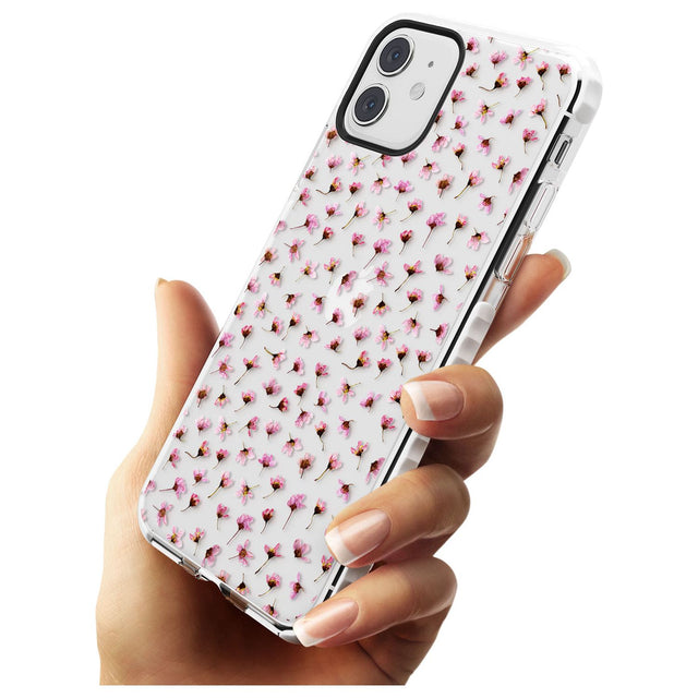 Small Pink Blossoms Transparent Design Impact Phone Case for iPhone 11