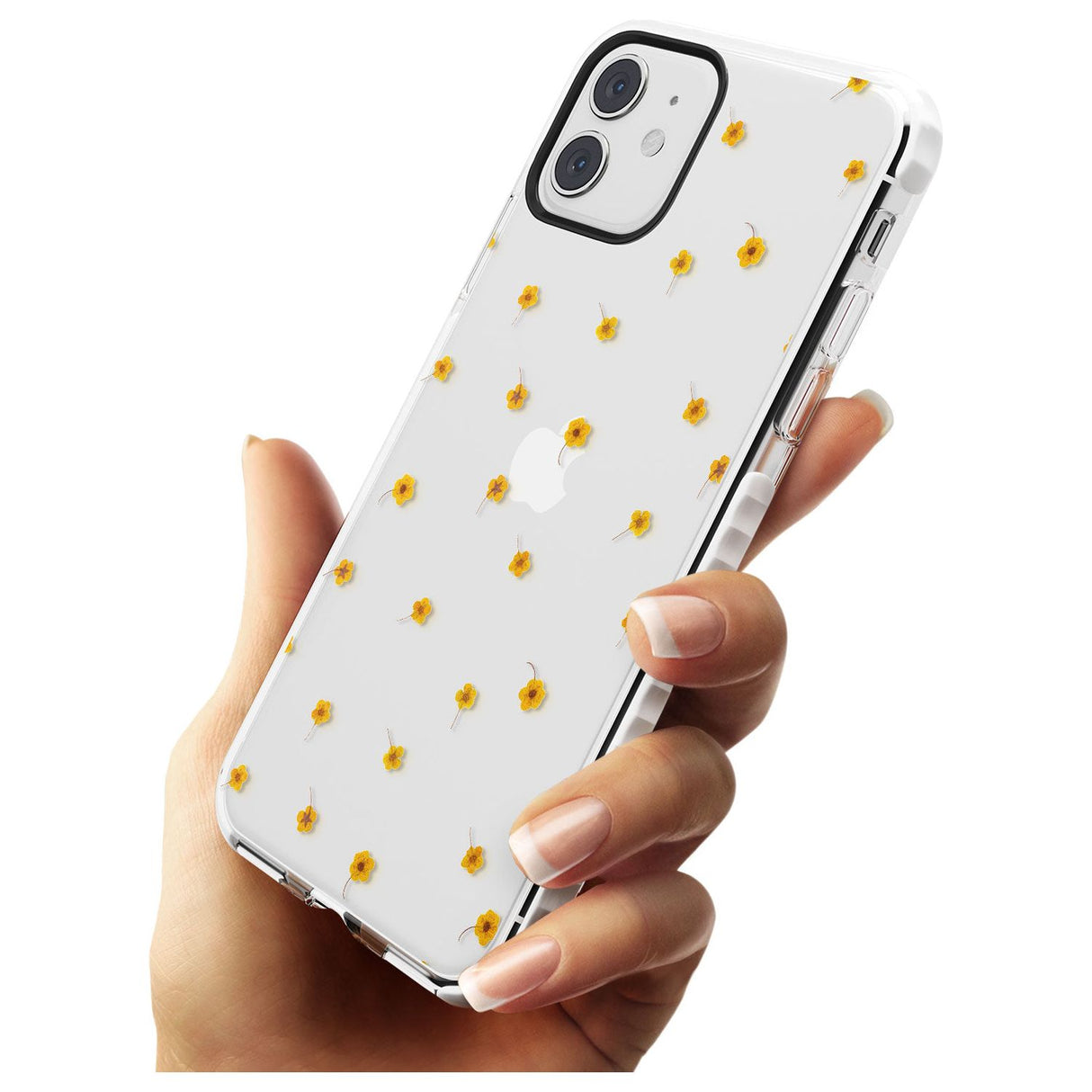 Yellow Flower Pattern - Dried Flower-Inspired Impact Phone Case for iPhone 11