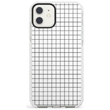 Simplistic Small Grid Designs White Impact Phone Case for iPhone 11