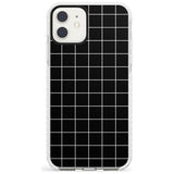 Simplistic Large Grid Pattern Black Impact Phone Case for iPhone 11