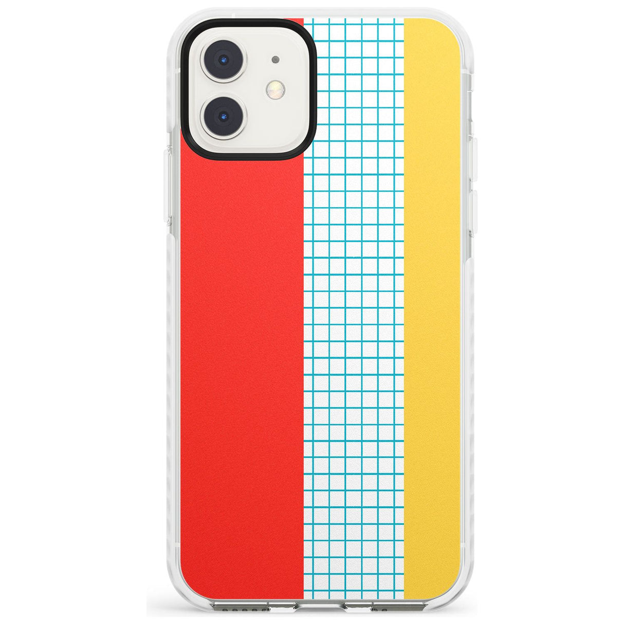 Abstract Grid Red, Blue, Yellow Impact Phone Case for iPhone 11