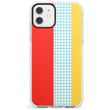 Abstract Grid Red, Blue, Yellow Impact Phone Case for iPhone 11