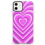 Pink Heart Illusion Impact Phone Case for iPhone 11