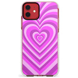 Pink Heart Illusion Impact Phone Case for iPhone 11