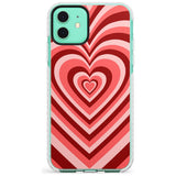 Red Heart Illusion Impact Phone Case for iPhone 11