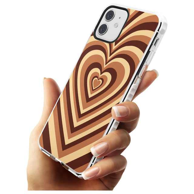 Latte Heart Illusion Impact Phone Case for iPhone 11