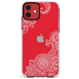 White Henna Botanicals Impact Phone Case for iPhone 11