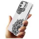 Black Henna Florals Impact Phone Case for iPhone 11