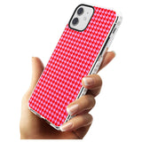 Neon Pink & Red Houndstooth Pattern Impact Phone Case for iPhone 11