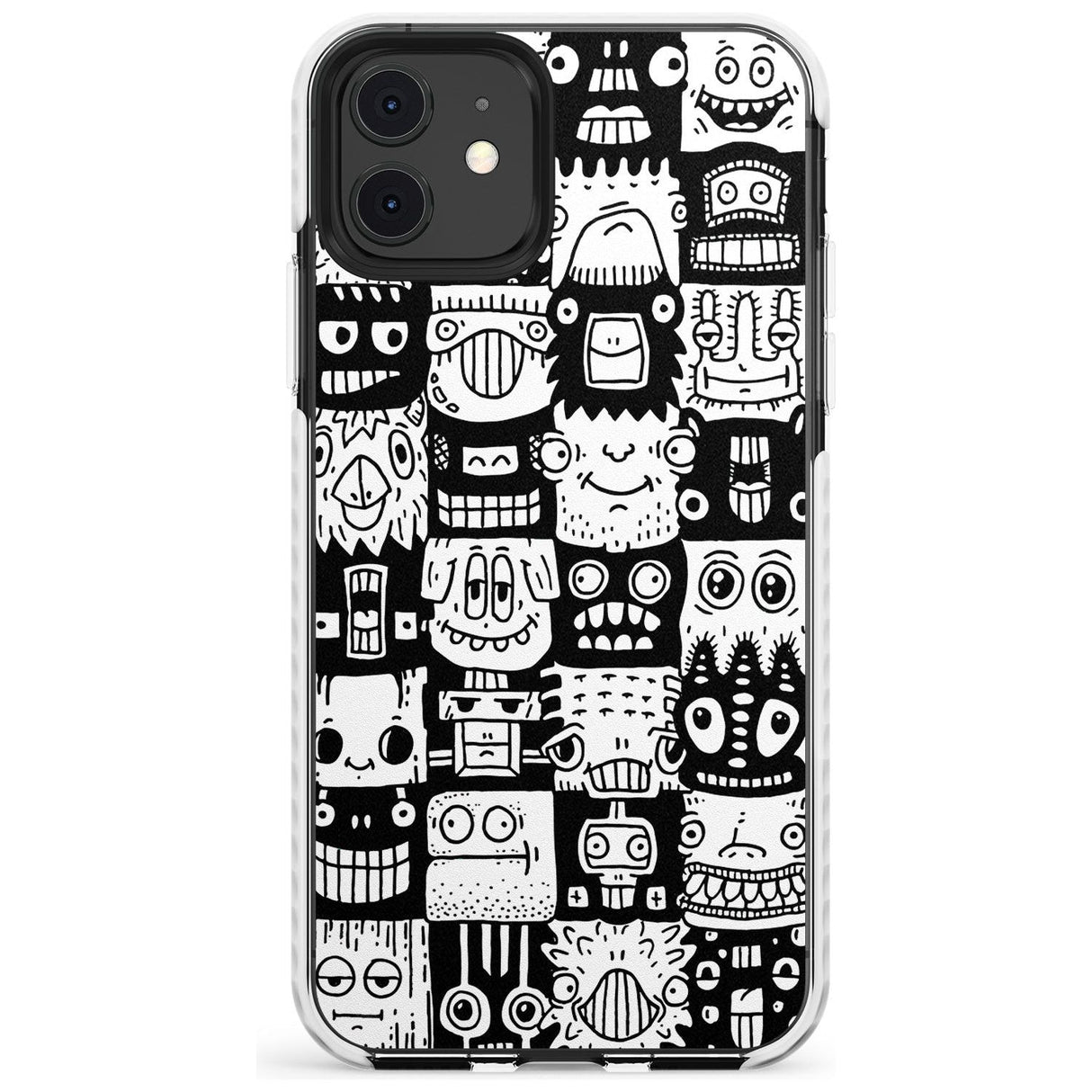 Checkerboard Heads Impact Phone Case for iPhone 11