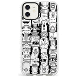 Monochrome Heads Impact Phone Case for iPhone 11