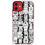 Monochrome Heads Impact Phone Case for iPhone 11