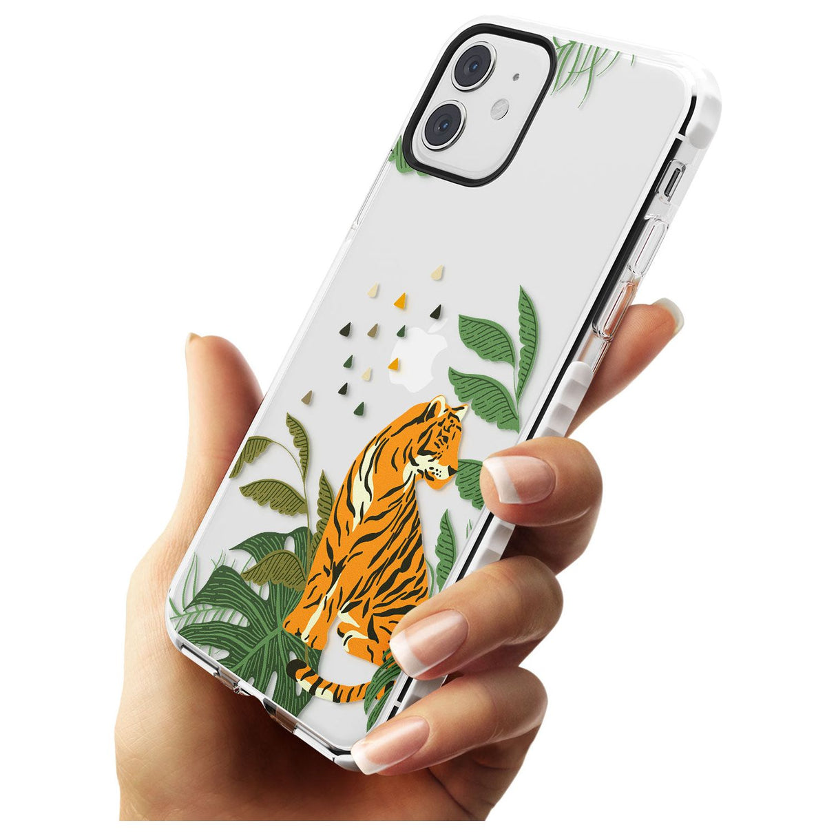 Large Tiger Clear Jungle Cat Pattern Impact Phone Case for iPhone 11