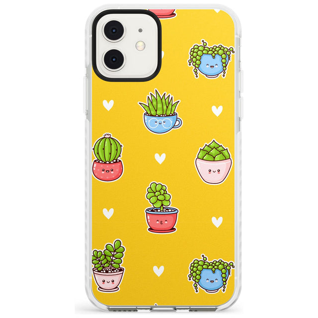 Plant Faces Kawaii Pattern Impact Phone Case for iPhone 11