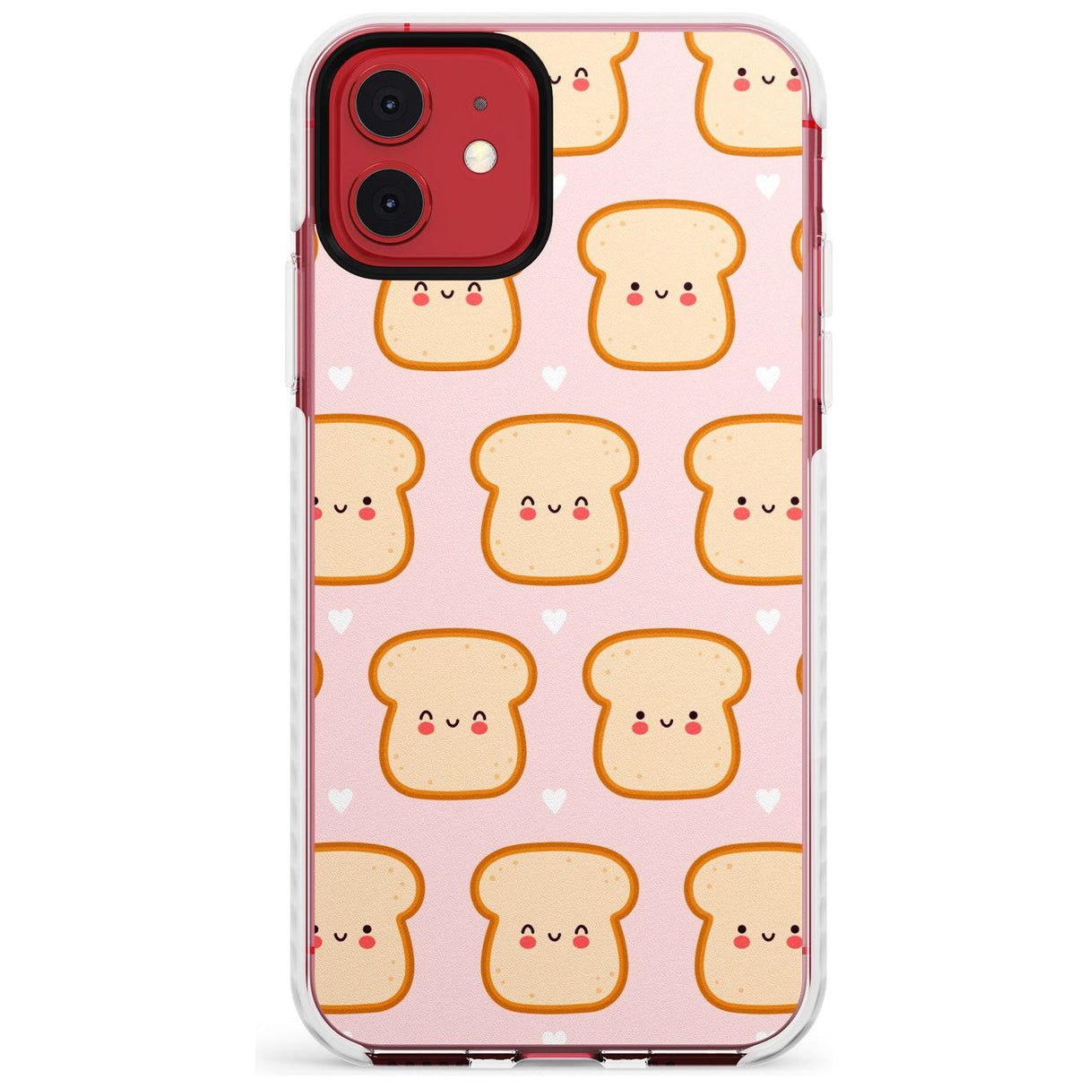 Bread Faces Kawaii Pattern Impact Phone Case for iPhone 11