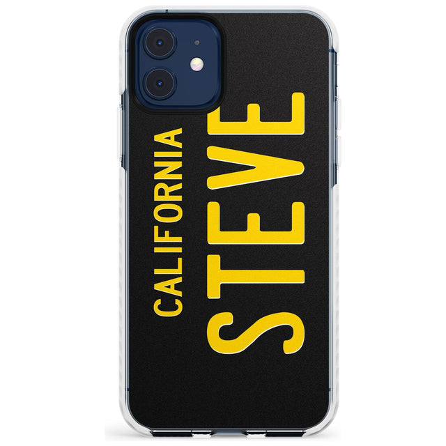 Vintage California License Plate Slim TPU Phone Case for iPhone 11