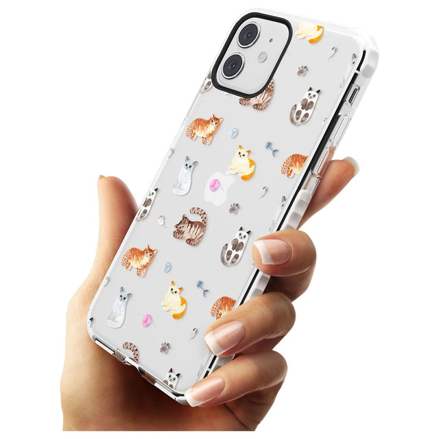 Cats with Toys - Clear Slim TPU Phone Case for iPhone 11