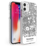 Map of Tehran, Iran Phone Case iPhone 11 / Impact Case,iPhone 12 / Impact Case,iPhone 12 Mini / Impact Case Blanc Space