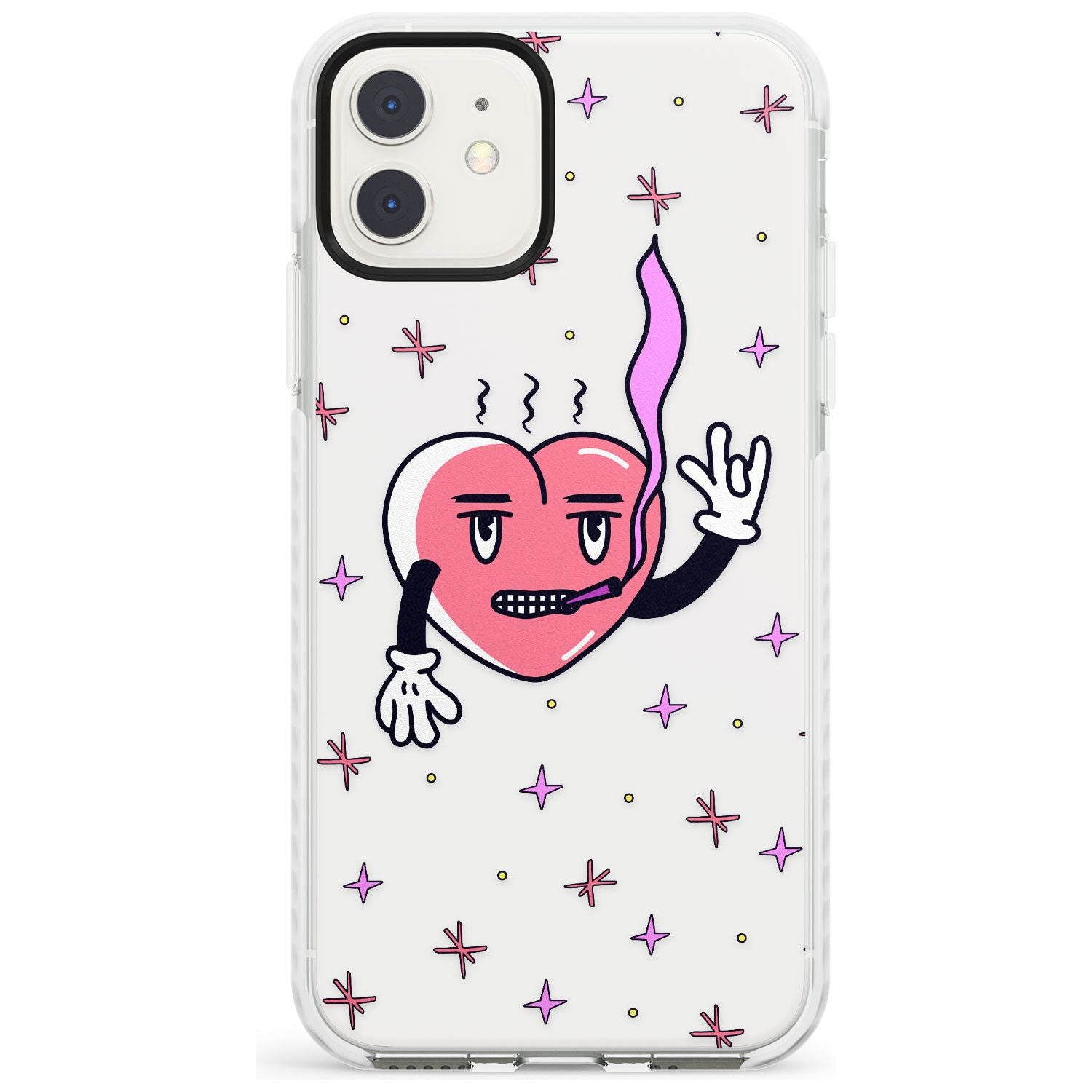 Rock n Roll Heart (Clear) Impact Phone Case for iPhone 11