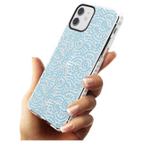 Light Blue Pattern Memphis Retro Pattern Design Impact Phone Case for iPhone 11