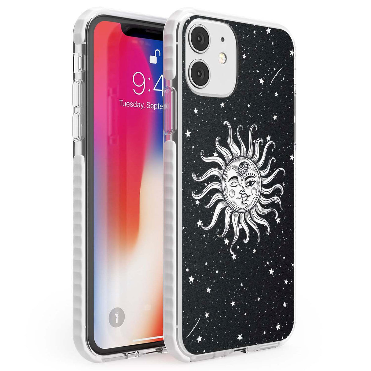 Mystic Sun Moon Phone Case iPhone 11 / Impact Case,iPhone 12 / Impact Case,iPhone 12 Mini / Impact Case Blanc Space