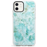 Turquoise Aqua Onyx Marble Slim TPU Phone Case for iPhone 11