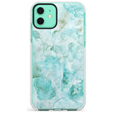 Turquoise Aqua Onyx Marble Slim TPU Phone Case for iPhone 11