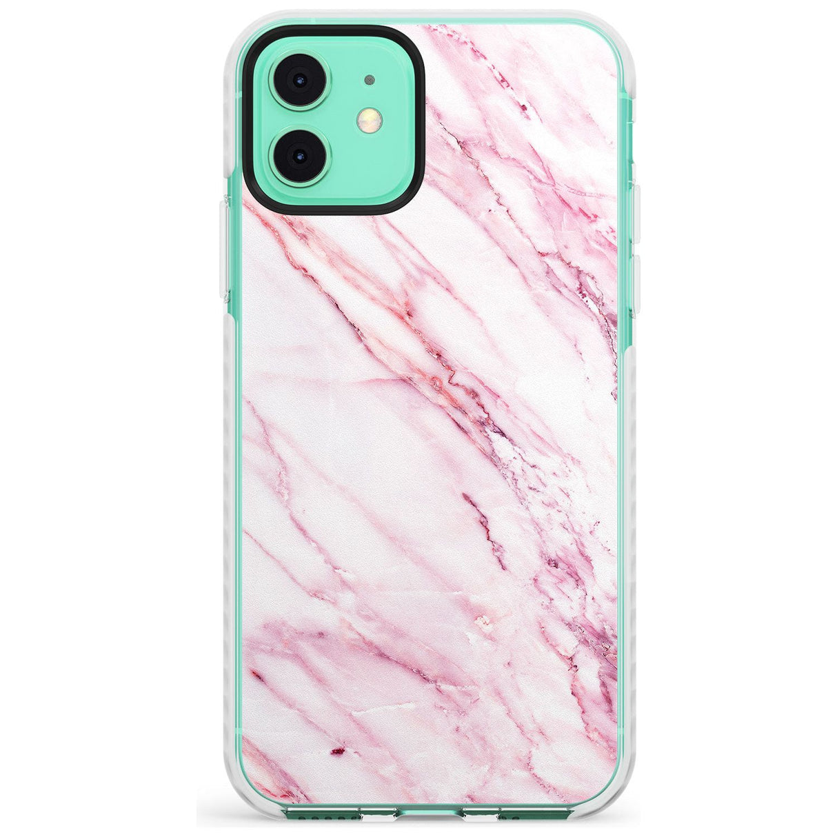 White & Pink Onyx Marble Texture Slim TPU Phone Case for iPhone 11