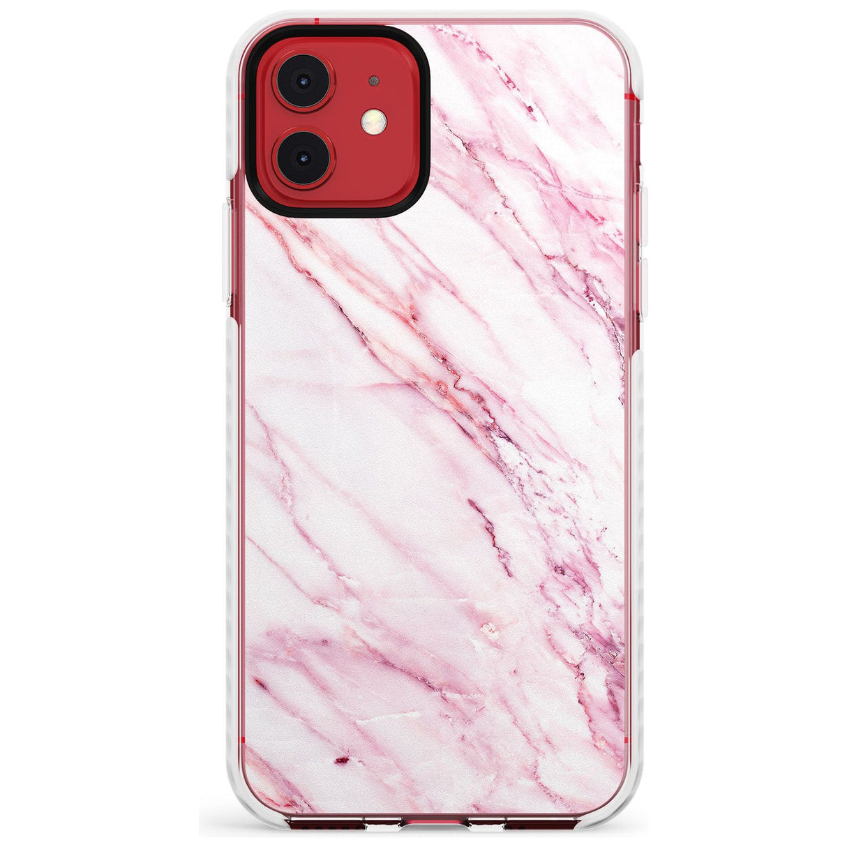 White & Pink Onyx Marble Texture Slim TPU Phone Case for iPhone 11