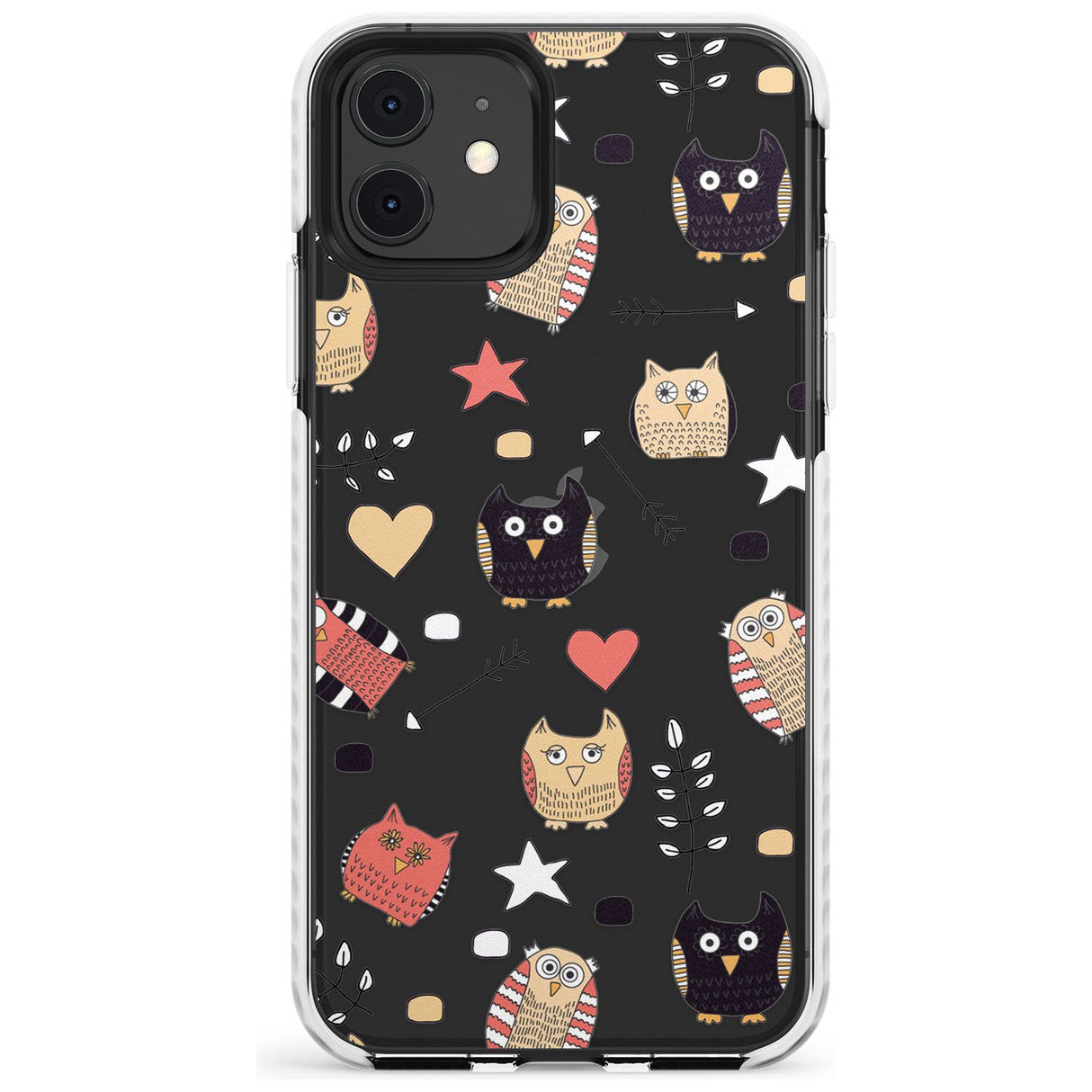 Cute Owl Pattern Impact Phone Case for iPhone 11