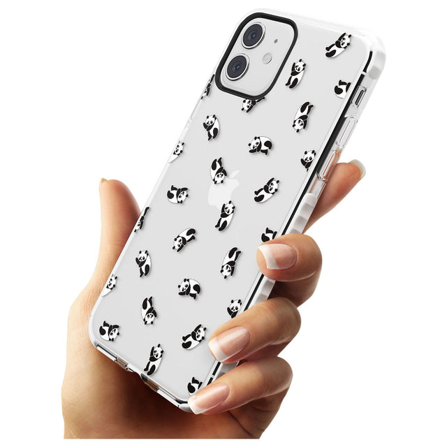 Tiny Panda Pattern Slim TPU Phone Case for iPhone 11