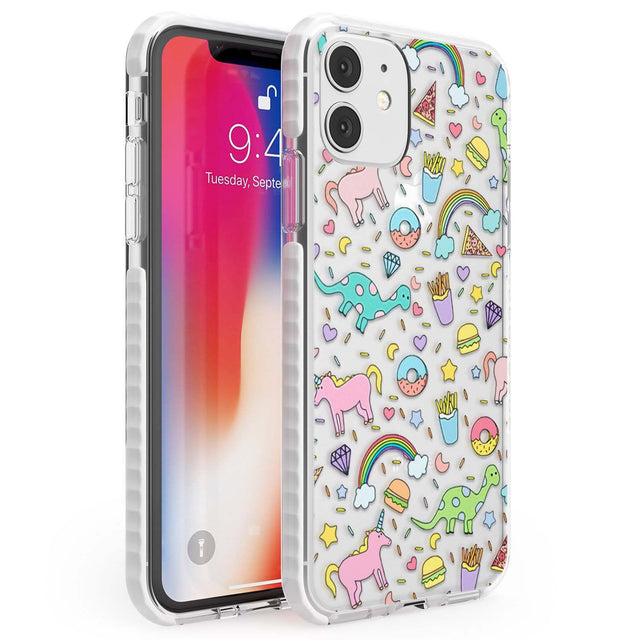 Cute Pattern Phone Case iPhone 11 / Impact Case,iPhone 12 / Impact Case,iPhone 12 Mini / Impact Case Blanc Space