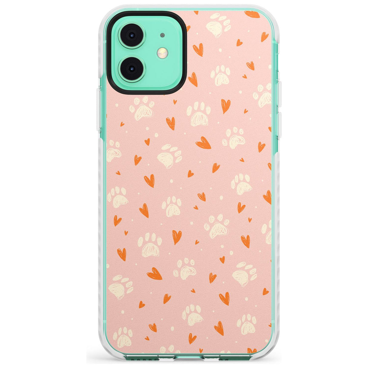 Paws & Hearts Pattern Slim TPU Phone Case for iPhone 11