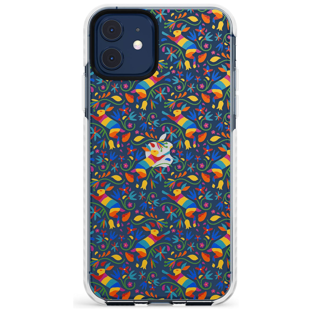 Floral Rabbit Pattern in Rainbow Slim TPU Phone Case for iPhone 11