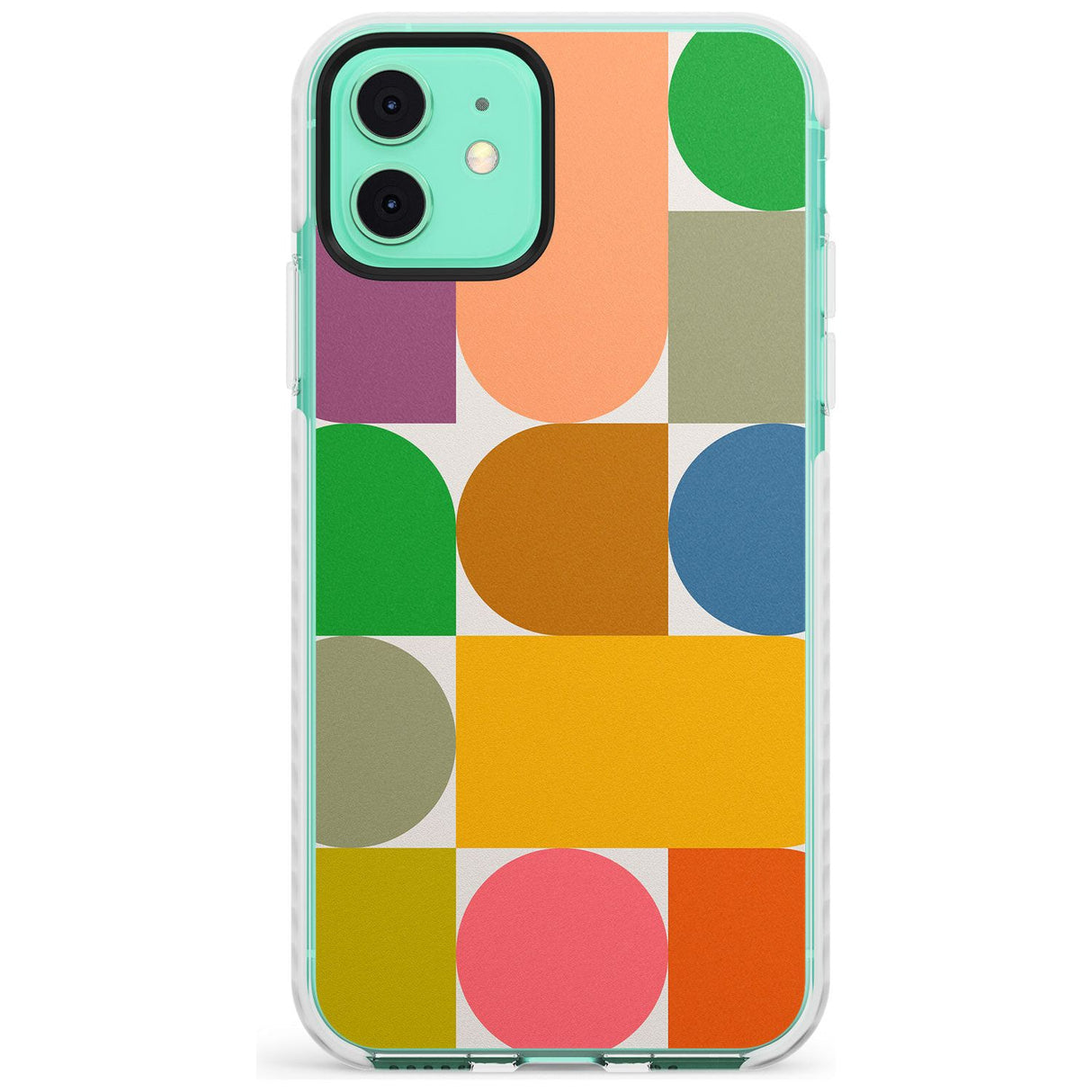 Abstract Retro Shapes: Rainbow Mix Slim TPU Phone Case for iPhone 11