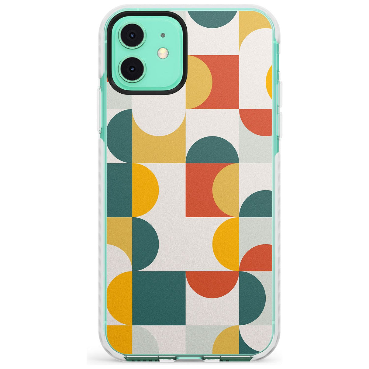 Abstract Retro Shapes: Muted Colour Mix Slim TPU Phone Case for iPhone 11