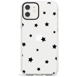 Black Stars Pattern Impact Phone Case for iPhone 11