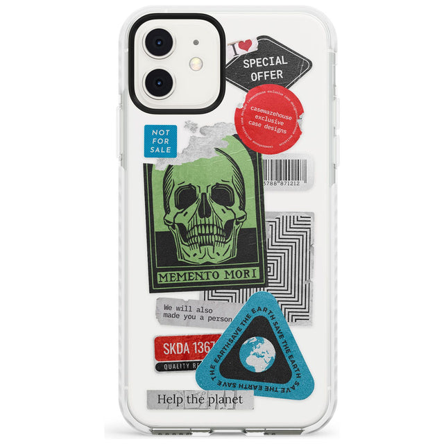 Skull Sticker Mix Slim TPU Phone Case for iPhone 11