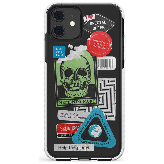 Skull Sticker Mix Slim TPU Phone Case for iPhone 11