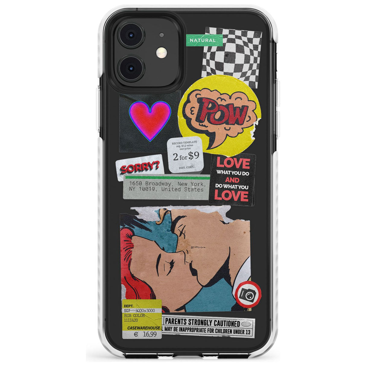 Retro Sticker Mix Slim TPU Phone Case for iPhone 11