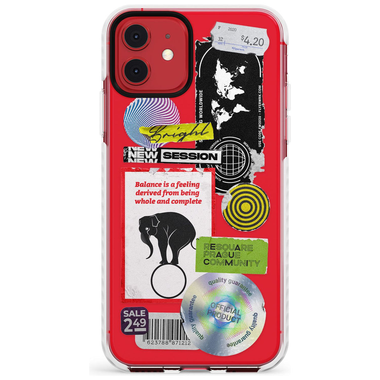 Peeled Sticker Mix Slim TPU Phone Case for iPhone 11